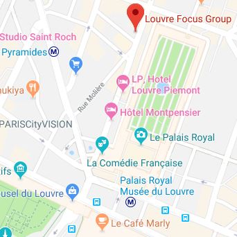 Plan d'accès du centre d'affaires Louvre Focus Group